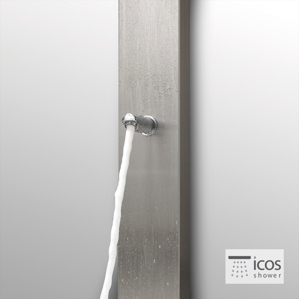 Στήλη Ντουζιέρας με μίκτη THEAMIX, ICOS AISI316 Inox