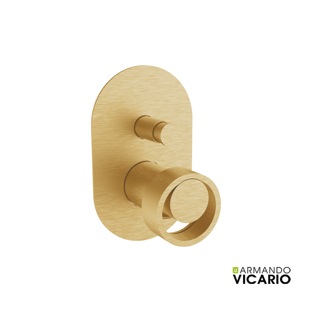 Μίκτης Εντοιχισμού 2 Εξόδων Halo Vicario Brushed Gold