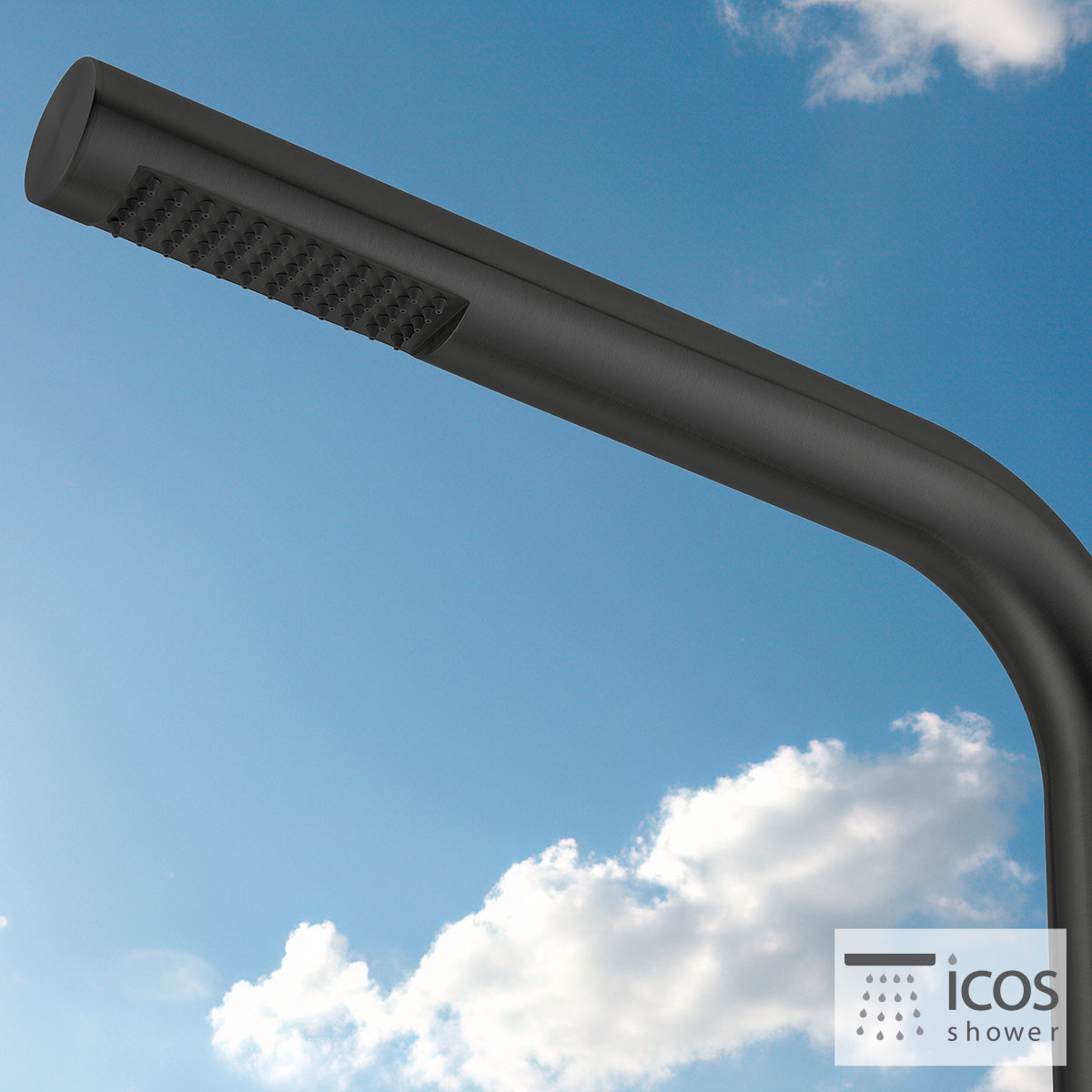 Στήλη Ντουζιέρας εξωτερικού χώρου με μίκτη DONAMIX, ICOS PVD Black Matt AISI316