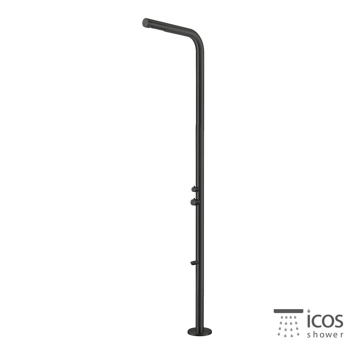 Στήλη Ντουζιέρας εξωτερικού χώρου με μίκτη DONAMIX, ICOS PVD Black Matt AISI316