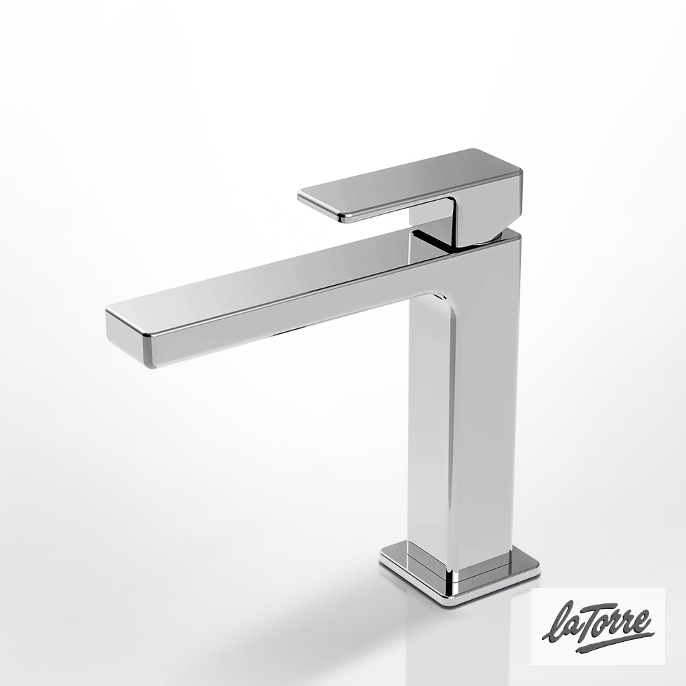 Μπαταρία Νιπτήρα με Αυτόματη Βαλβίδα Profili La Torre Chrome