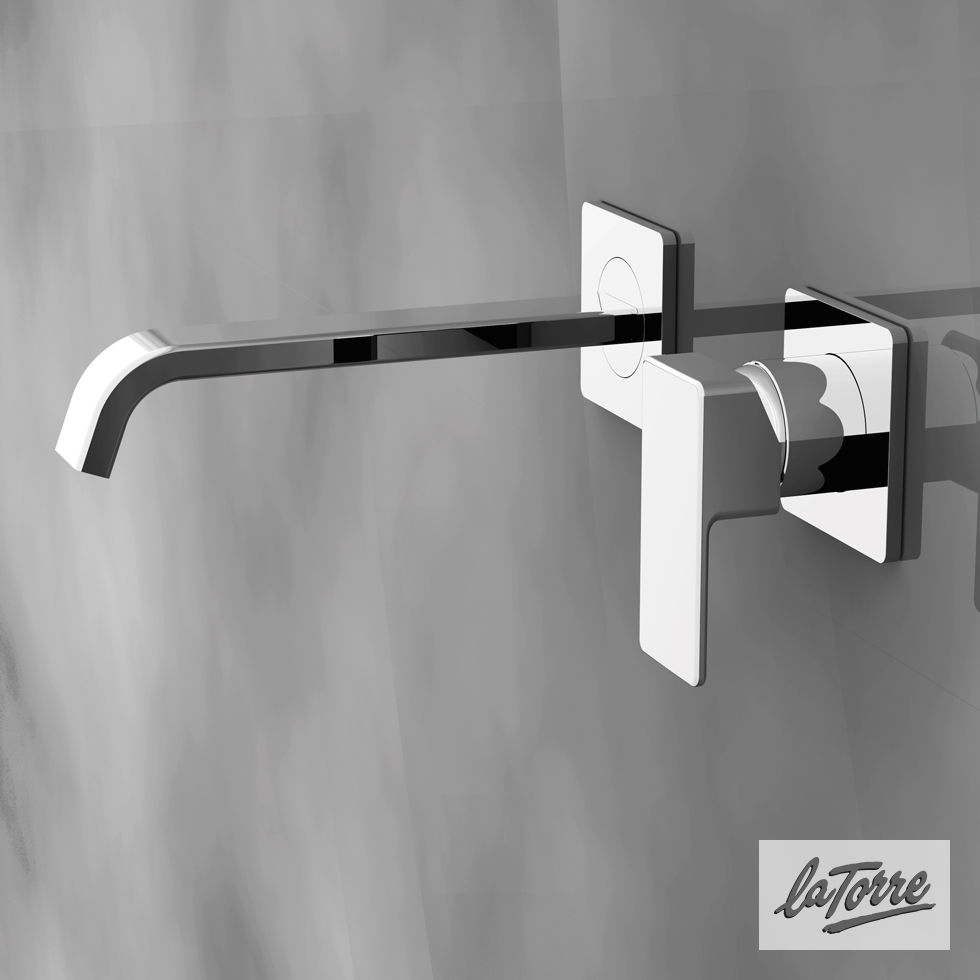 Μπαταρία Νιπτήρα Τοίχου Profili-Plus La Torre Chrome