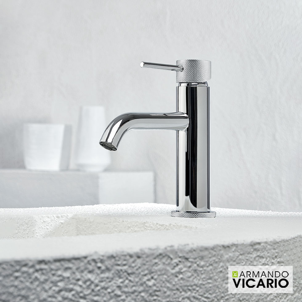 Μπαταρία Νιπτήρα με Βαλβίδα Clic-Clac Industrial Vicario Chrome