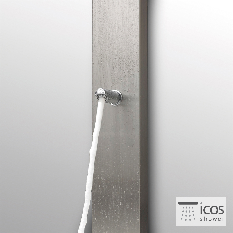 Στήλη Ντουζιέρας εξωτερικού χώρου με μίκτη NEDAMIX, ICOS Inox AISI316