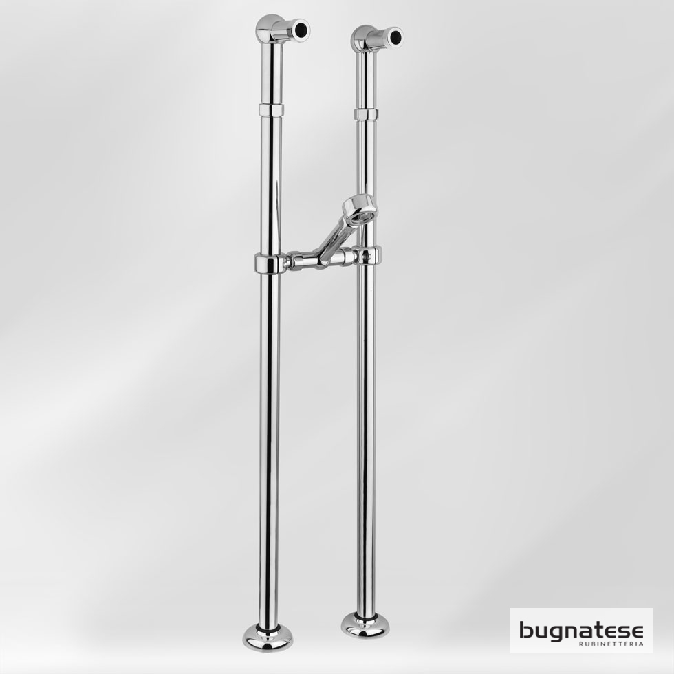 Πόδια (ζεύγος) για επιδαπέδιαΜπαταρία λουτρού Chrome