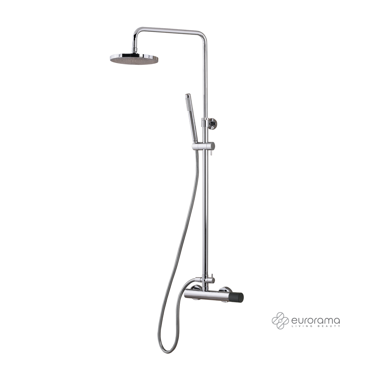 Μπαταρία Ντουζιέρας με Κεφαλή και Κολώνα ρυθμιζόμενου ύψους OSO Chrome