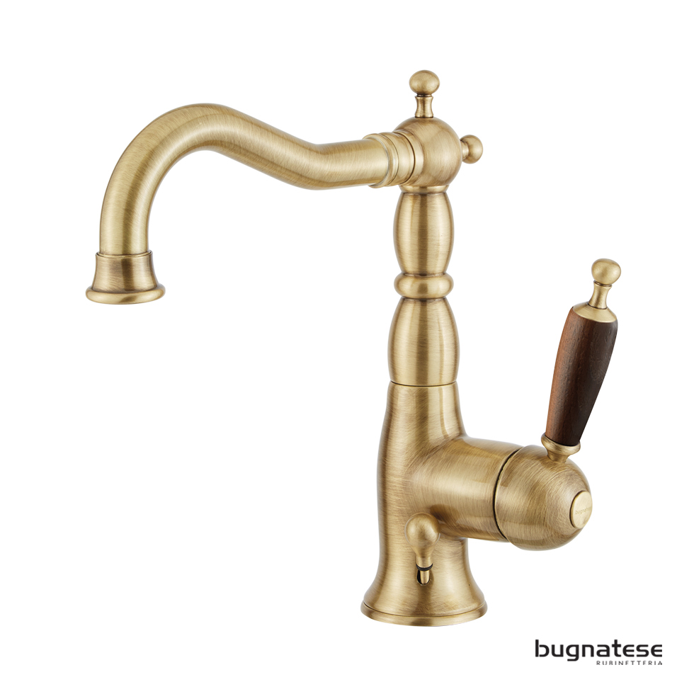 Μπαταρία Νιπτήρα με Αυτόματη Βαλβίδα Oxford Bugnatese Bronze