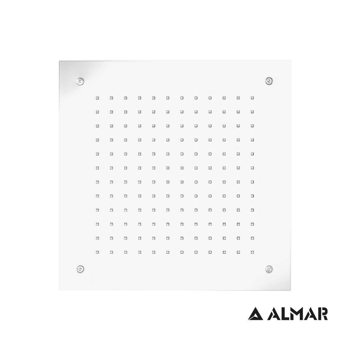 Κεφαλή Ντουζ Εντοιχισμού Οροφής Temptation 38x38, Almar White Matt
