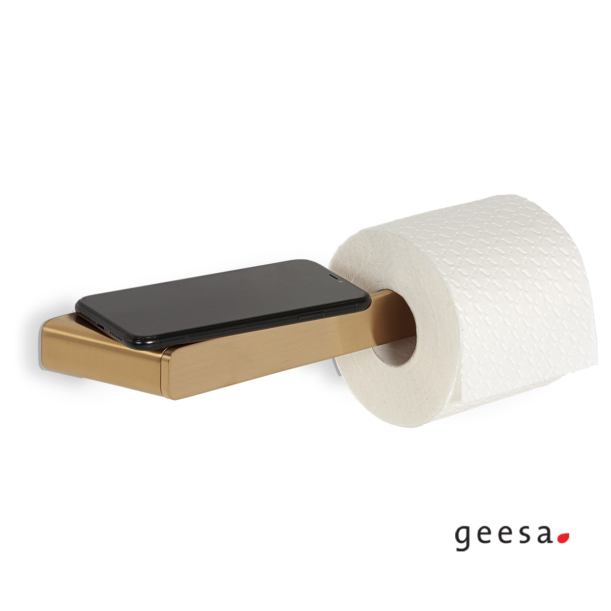 Χαρτοθήκη με Εταζέρα Shift Geesa Brushed Gold