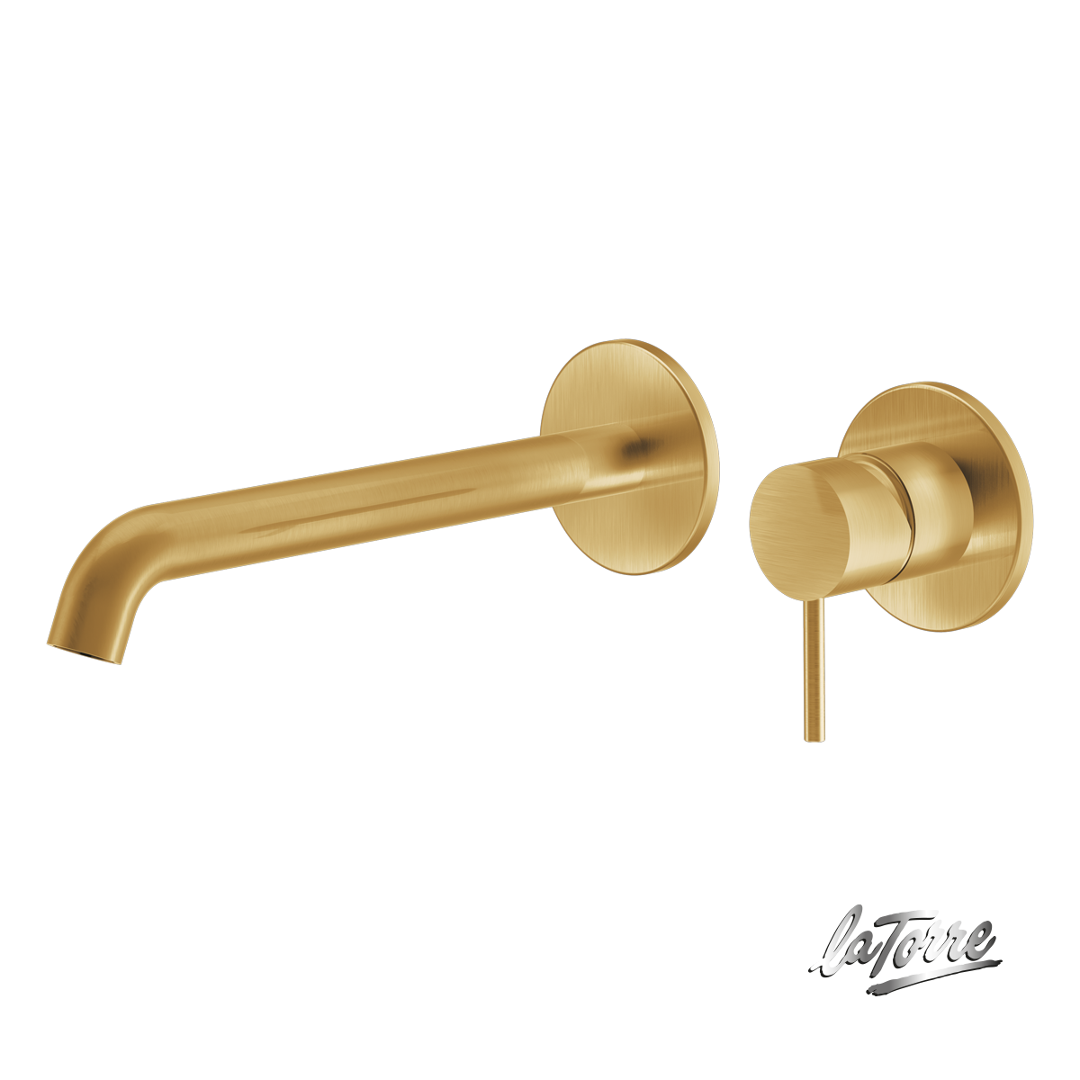 Μπαταρία Νιπτήρα Τοίχου Elle316 La Torre Inox PVD Brushed Gold