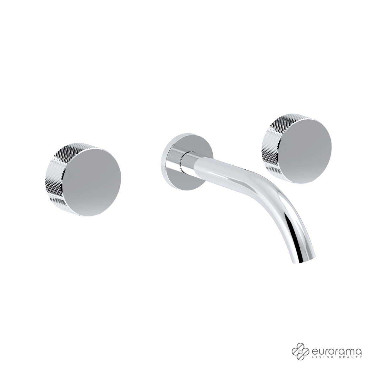 Μπαταρία Νιπτήρα Τοίχου 3 οπών Eletta Tecno Eurorama Chrome