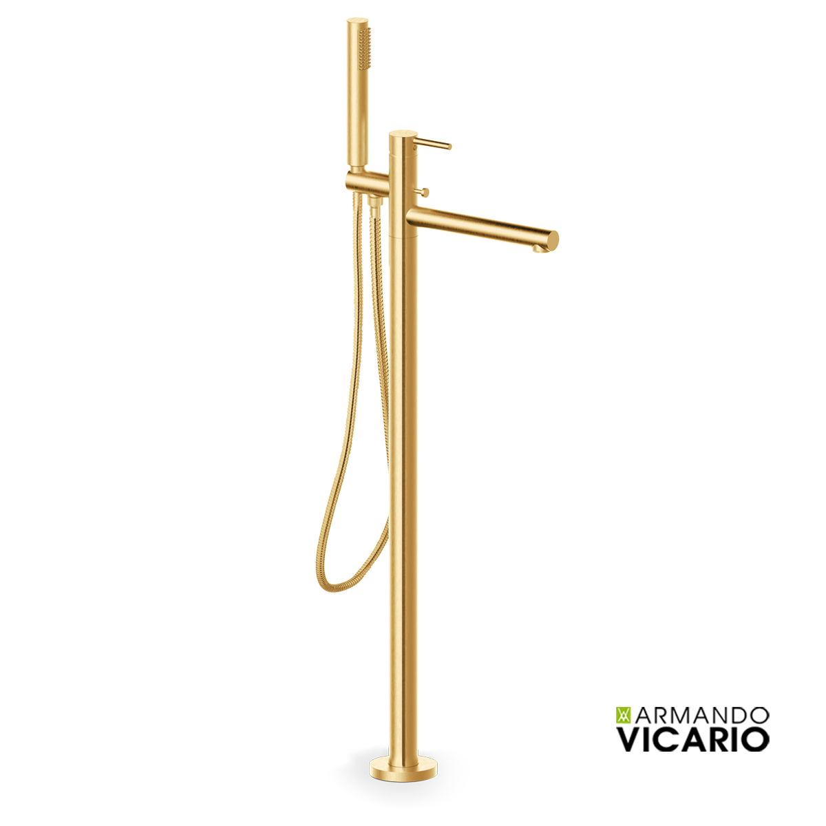 Μπαταρία Λουτρού Επιδαπέδια Cyrcus Vicario Brushed Gold