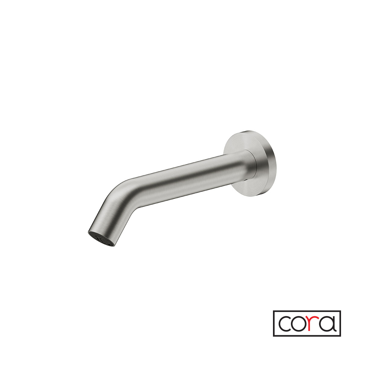 Μπαταρία Νιπτήρα Τοίχου Ηλεκτρονική Κρύο (Ρεύμα) Cora Inox Brushed