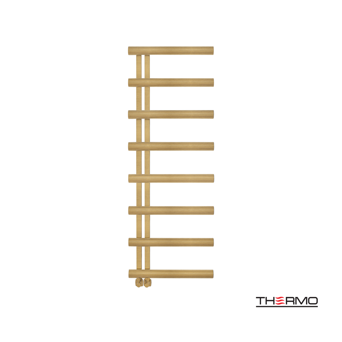 Θερμαινόμενη Πετσετοκρεμάστρα μπάνιου Inox ACCENT 138x50 Brushed Brass(Gold) PVD