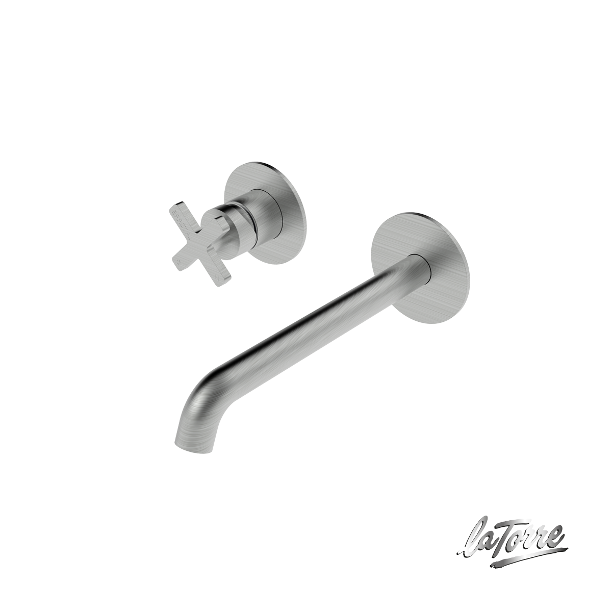 Μπαταρία Νιπτήρα Τοίχου Εlle Cross La Torre Inox