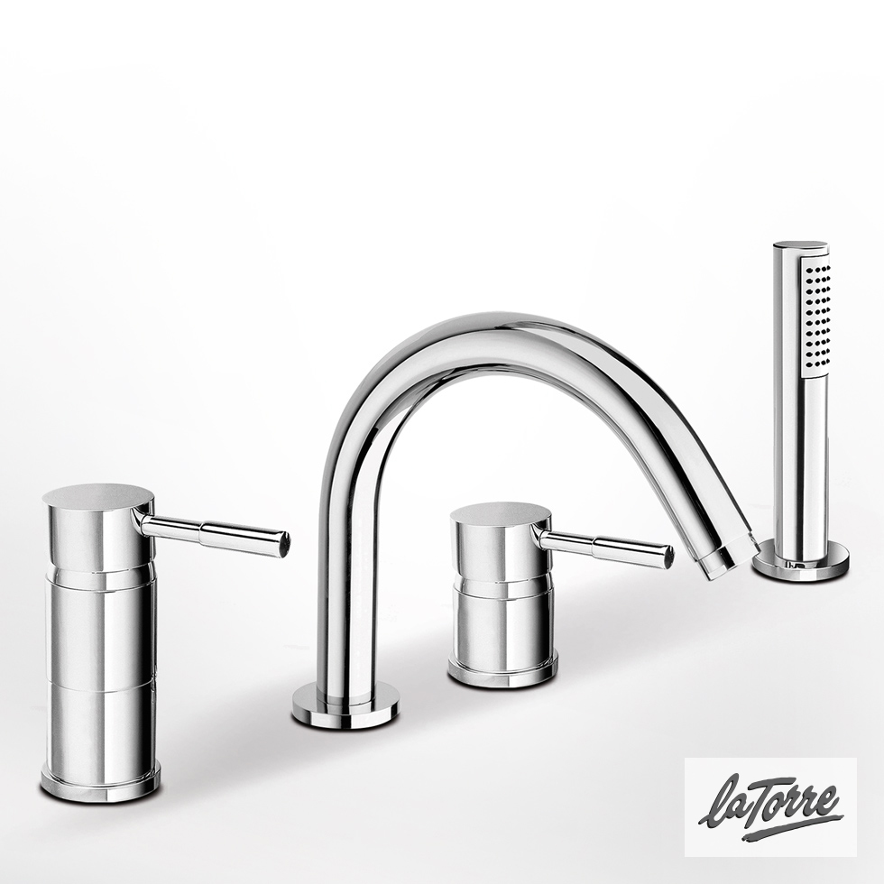 Μπαταρία Λουτρού 4 οπων Τech La Torre Chrome