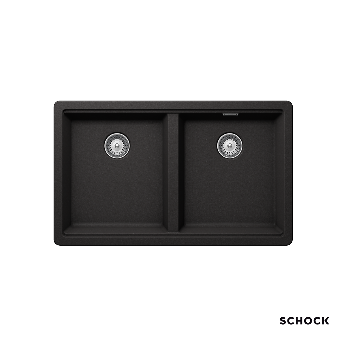 Νεροχύτης Κουζίνας Γρανίτη Manhattan Υποκαθήμενος 75x45,6 Schock Cristalite Nero Granite