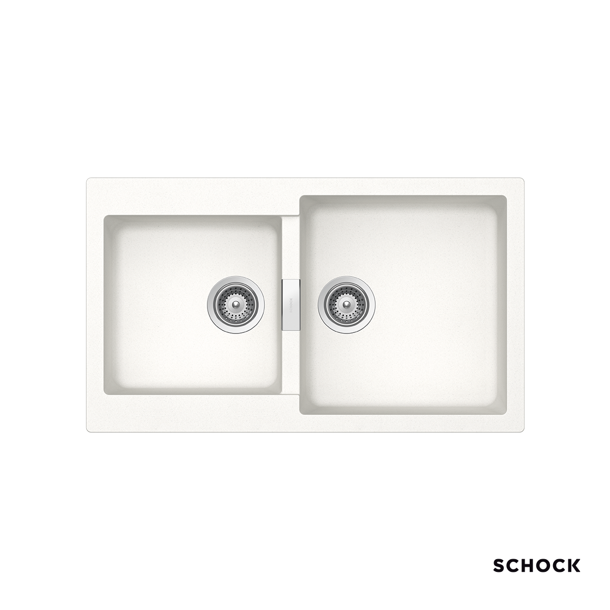 Νεροχύτης Κουζίνας Γρανίτη Manhattan 86x50 Schock Cristalite SuperWhite Granite