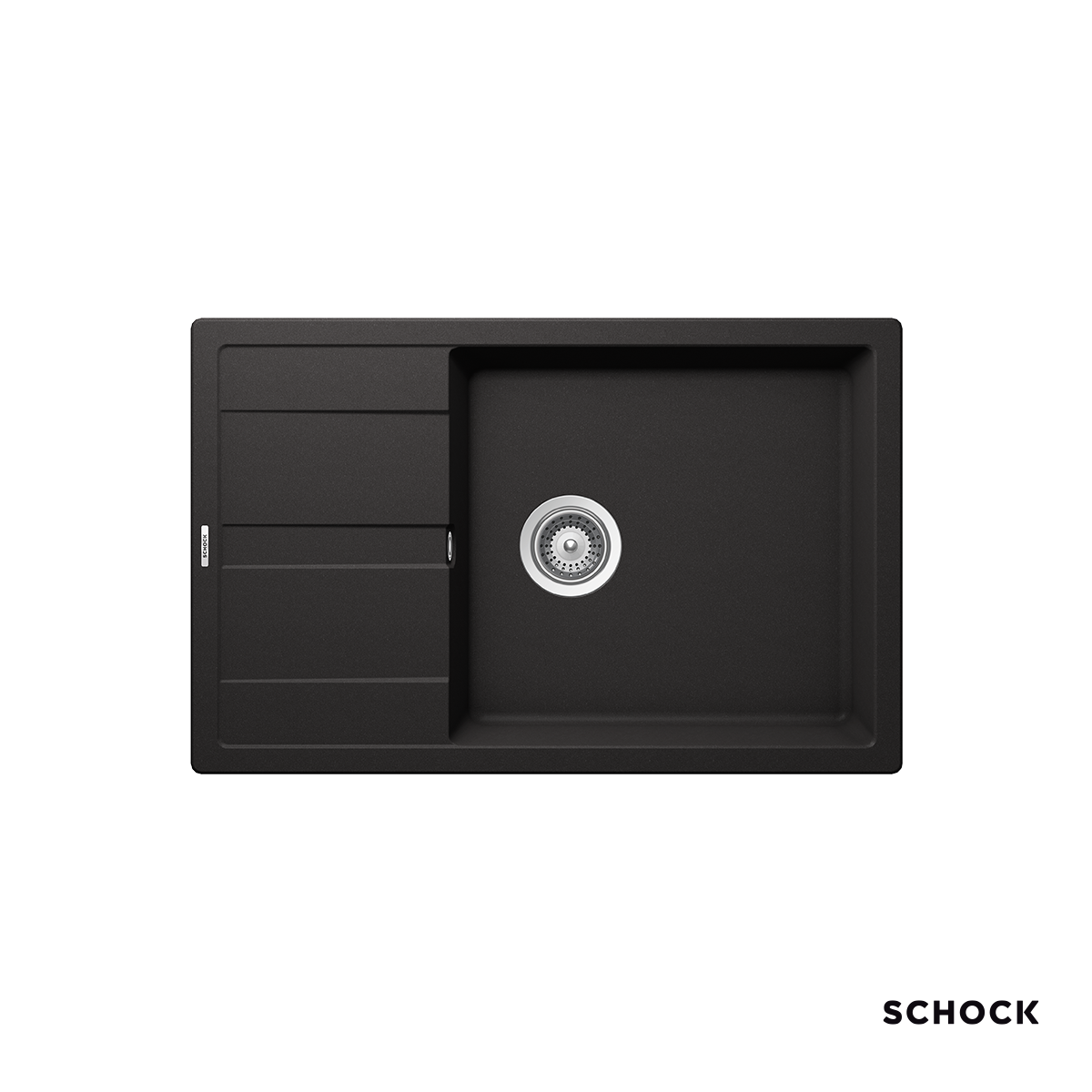 Νεροχύτης Κουζίνας Γρανίτη Manhattan 78x50 Schock Cristalite Nero Granite