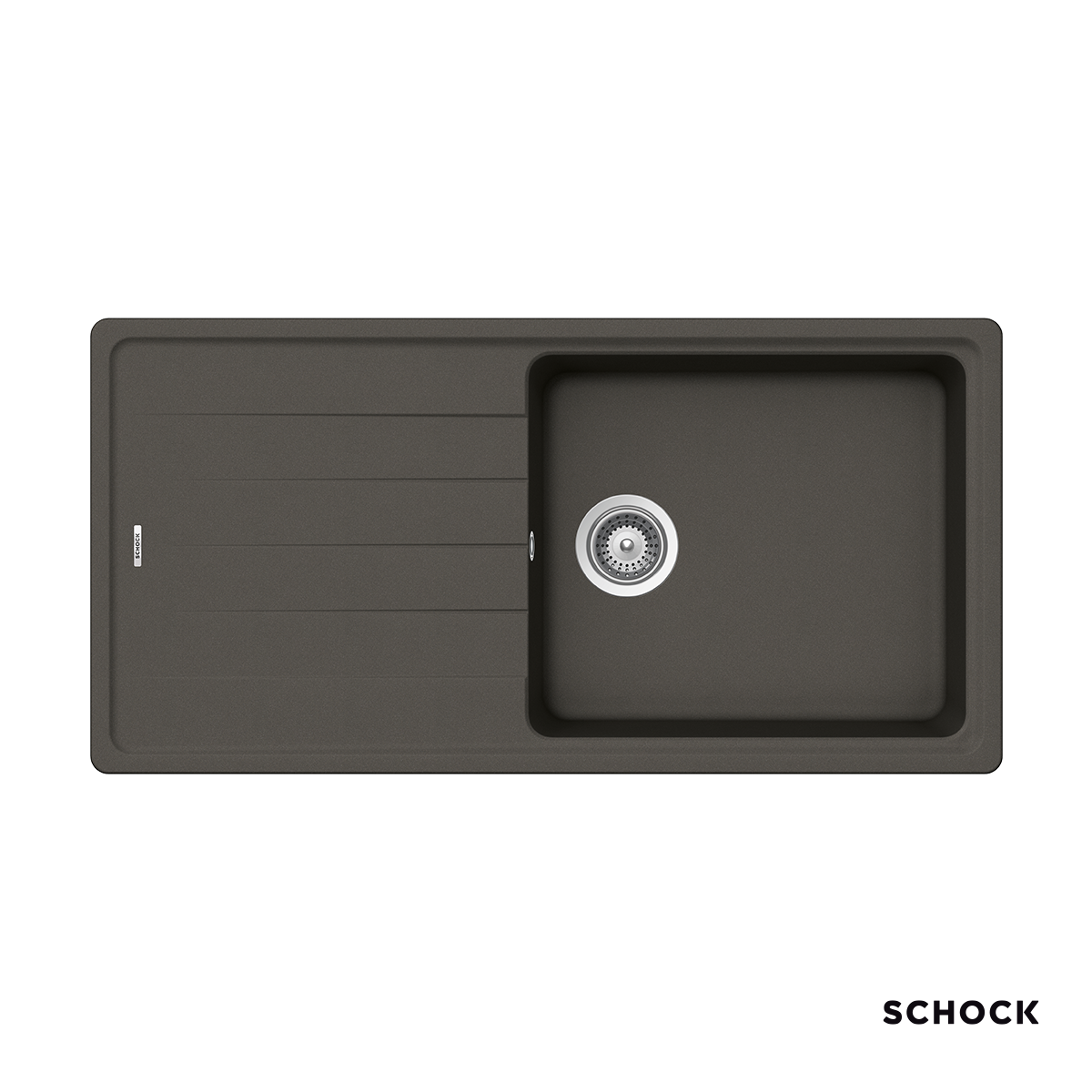 Νεροχύτης Κουζίνας Γρανίτη Element 100x50 Schock Cristalite Asphalt Granite