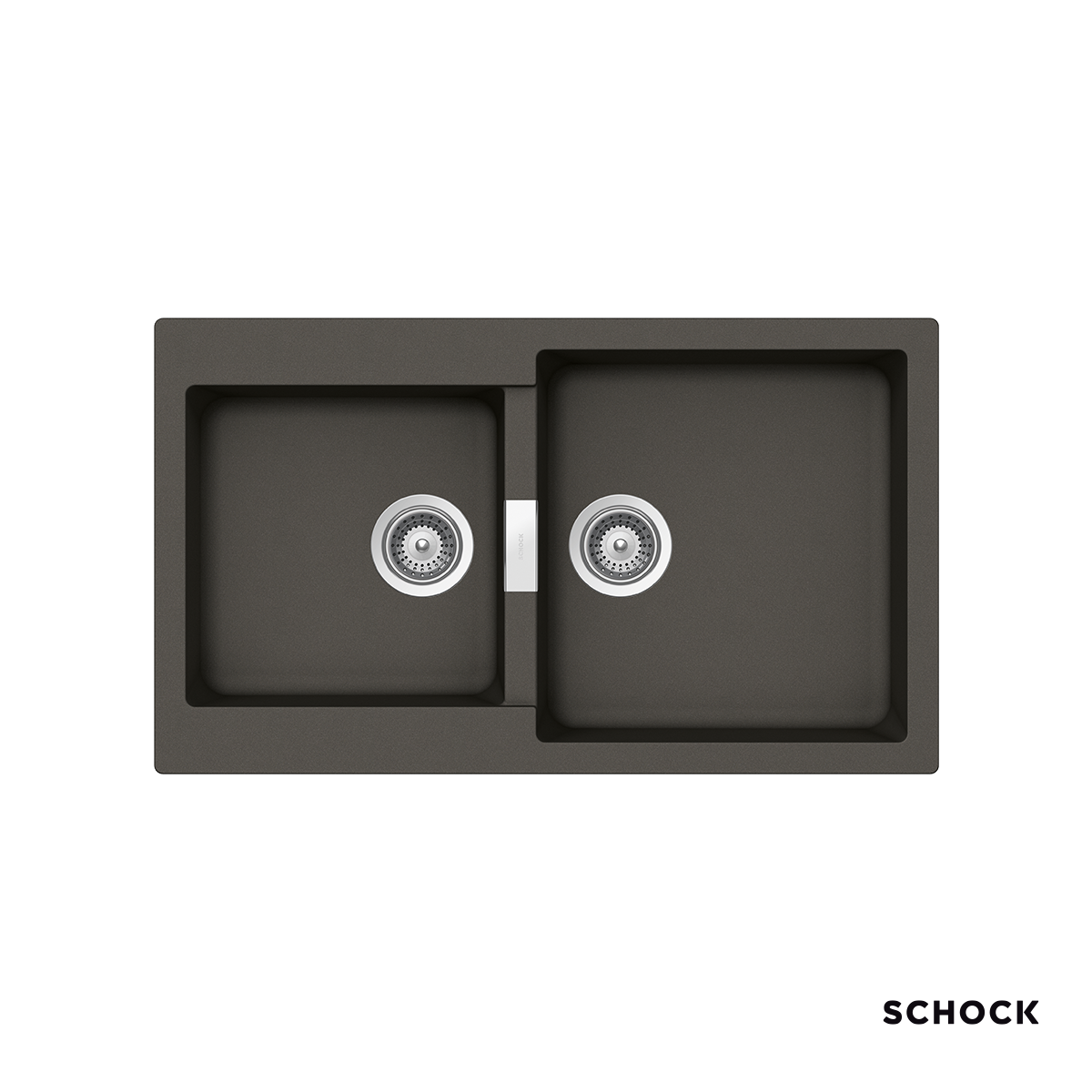 Νεροχύτης Κουζίνας Γρανίτη Manhattan 86x50 Schock Cristalite Asphalt Granite