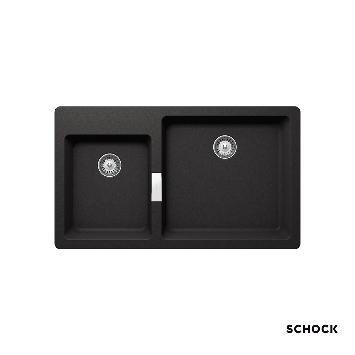 Νεροχύτης Κουζίνας Γρανίτη Manhattan 86x50 Schock Cristalite Nero Granite