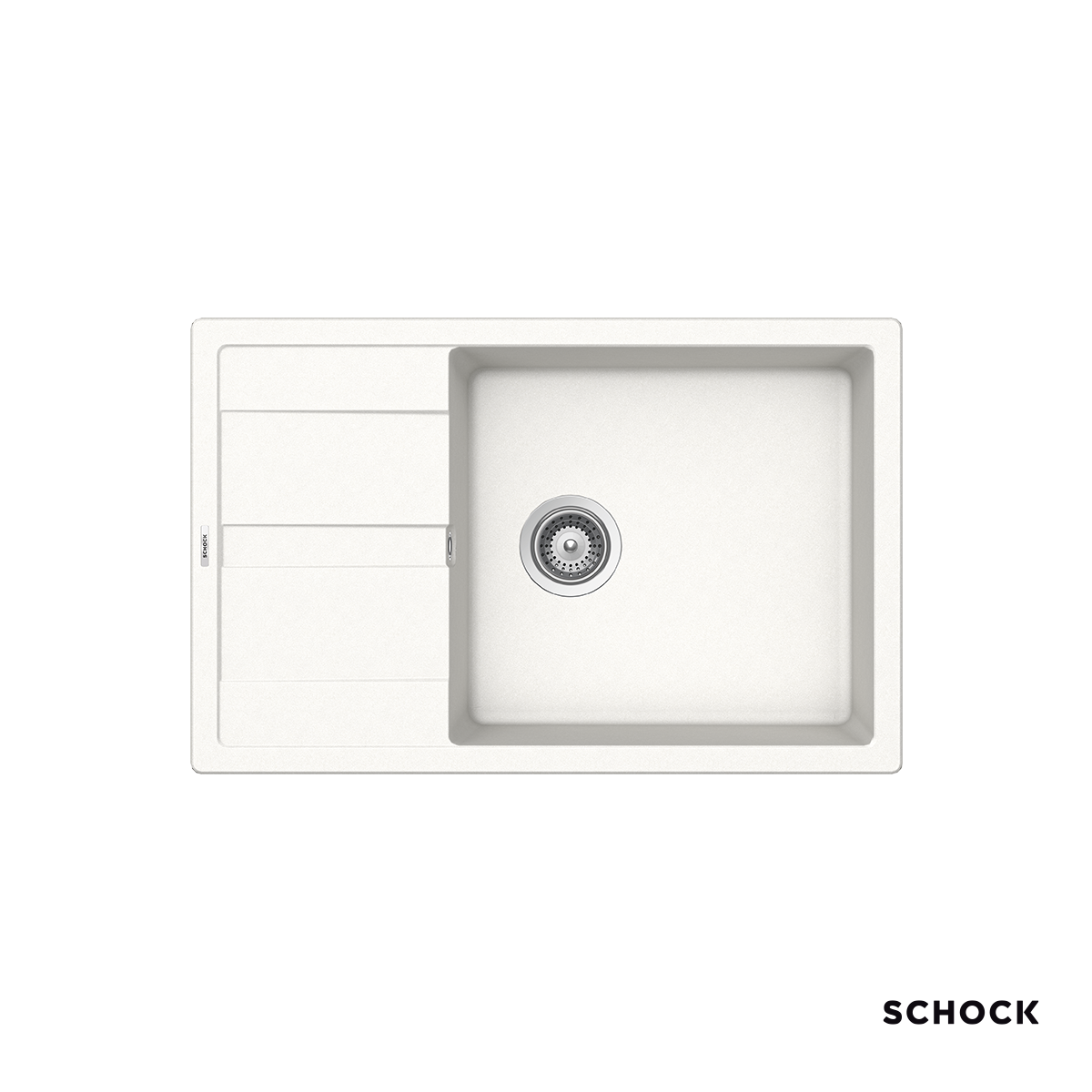 Νεροχύτης Κουζίνας Γρανίτη Manhattan 78x50 Schock Cristalite SuperWhite Granite