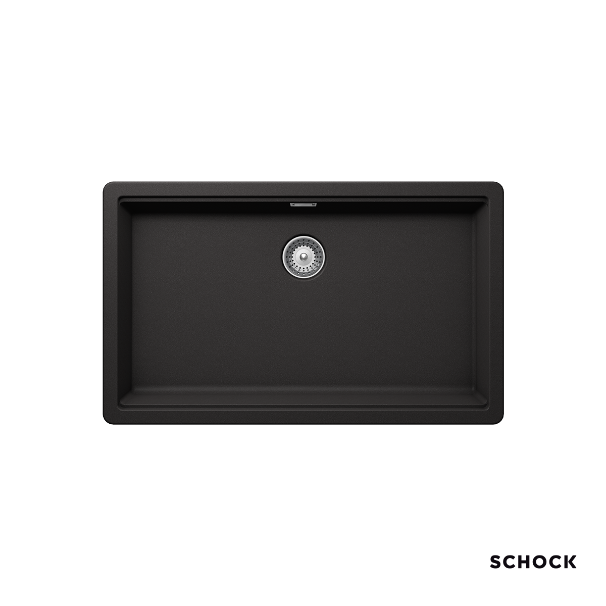 Νεροχύτης Κουζίνας Γρανίτη Manhattan Υποκαθήμενος 75x45,6 Schock Cristalite Nero Granite
