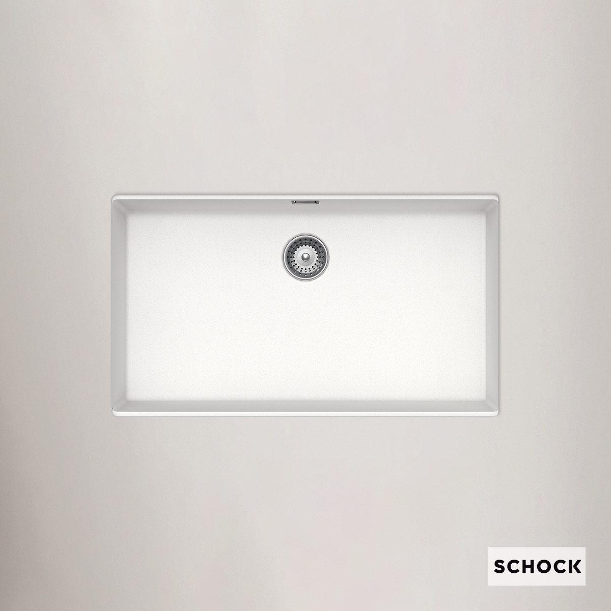 Νεροχύτης Κουζίνας Γρανίτη Manhattan Υποκαθήμενος 75x45,6 Schock Cristalite SuperWhite Granite