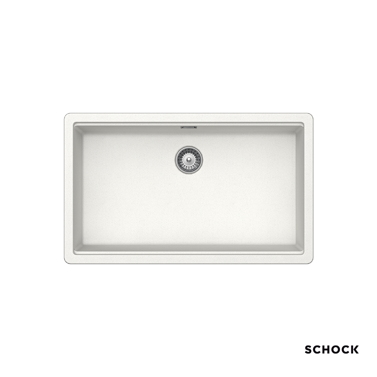 Νεροχύτης Κουζίνας Γρανίτη Manhattan Υποκαθήμενος 75x45,6 Schock Cristalite SuperWhite Granite