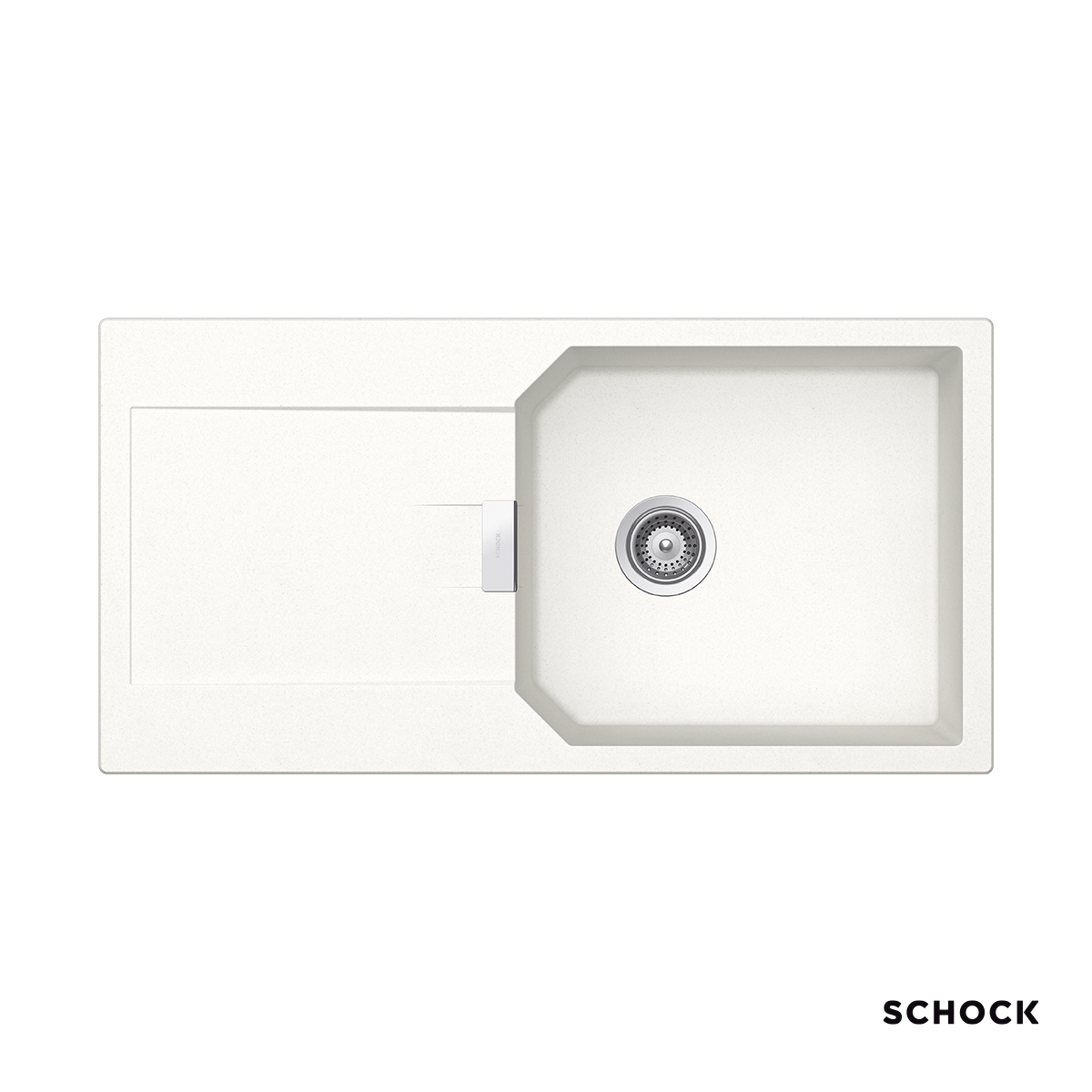 Νεροχύτης Κουζίνας Γρανίτη Manhattan 100x51 Schock Cristalite SuperWhite Granite