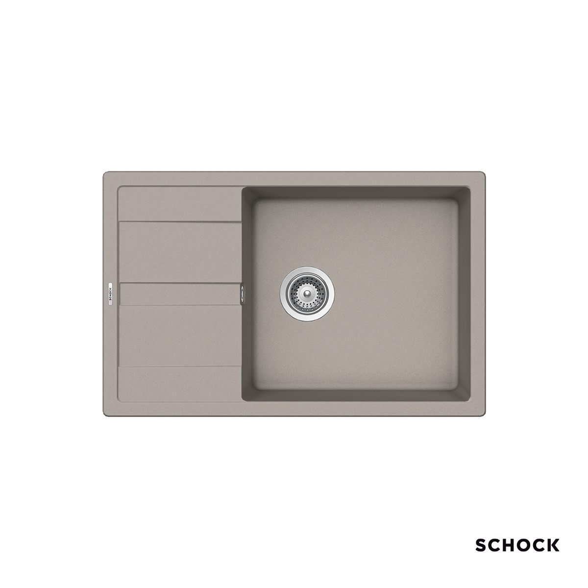 Νεροχύτης Κουζίνας Γρανίτη Manhattan 78x50 Schock Cristalite Concrete Granite