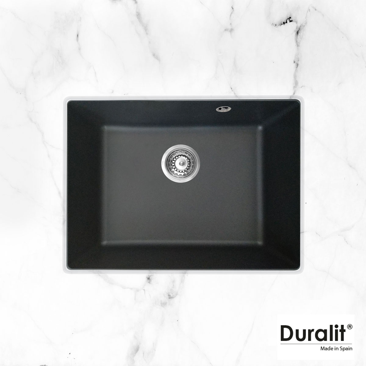 Νεροχύτης Κουζίνας Συνθετικός Υποκαθήμενος 60x50 Duralit Graphite