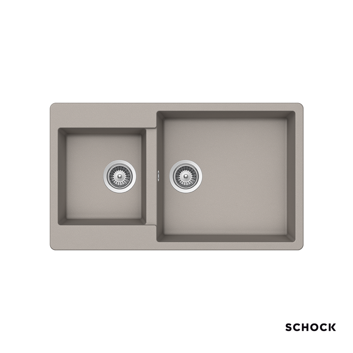 Νεροχύτης Κουζίνας Γρανίτη Element 86x50 Schock Cristalite Concrete Granite