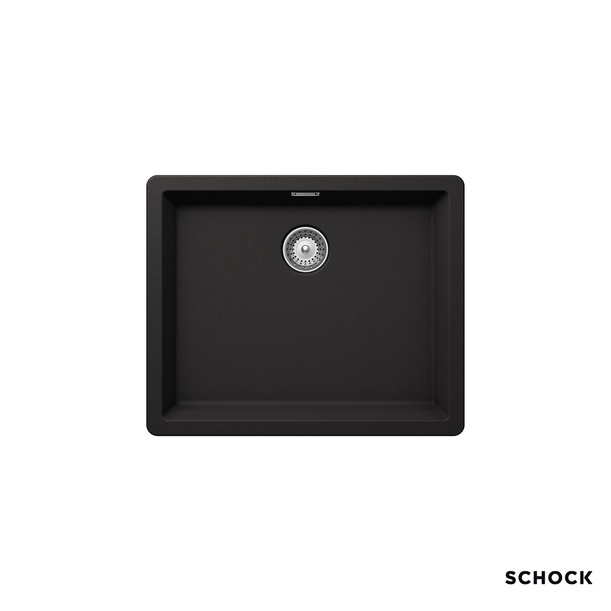 Νεροχύτης Κουζίνας Γρανίτη Manhattan Υποκαθήμενος 55,6x45,6 Schock Cristalite Nero Granite