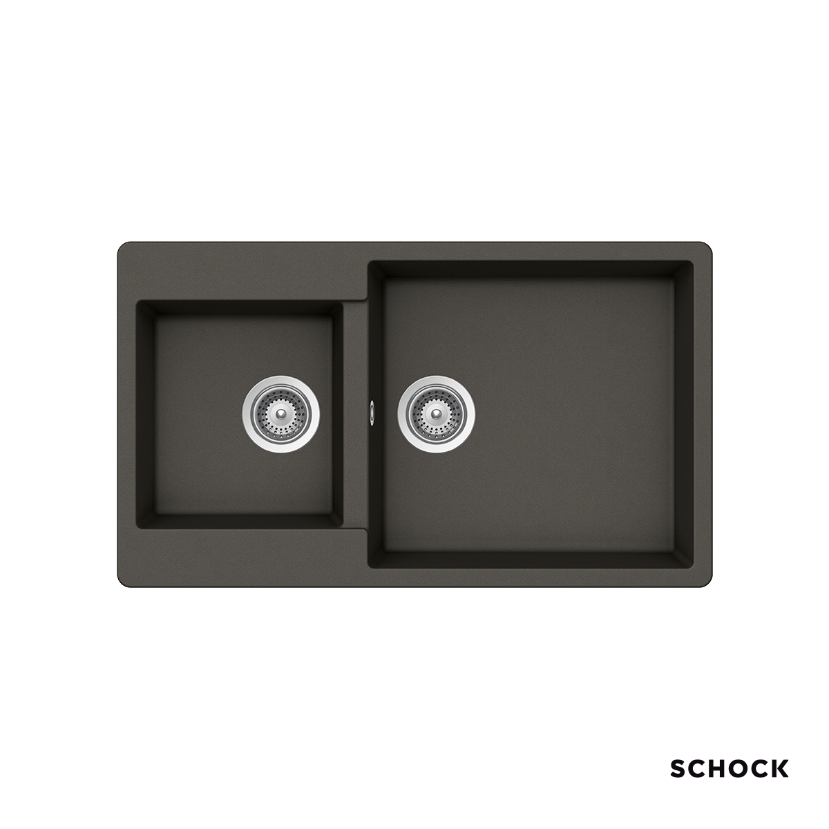 Νεροχύτης Κουζίνας Γρανίτη Element 86x50 Schock Cristalite Asphalt Granite