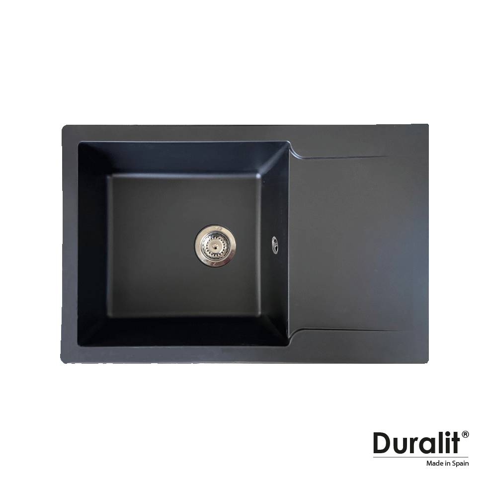 Νεροχύτης Κουζίνας Συνθετικός 79x50 Duralit Graphite