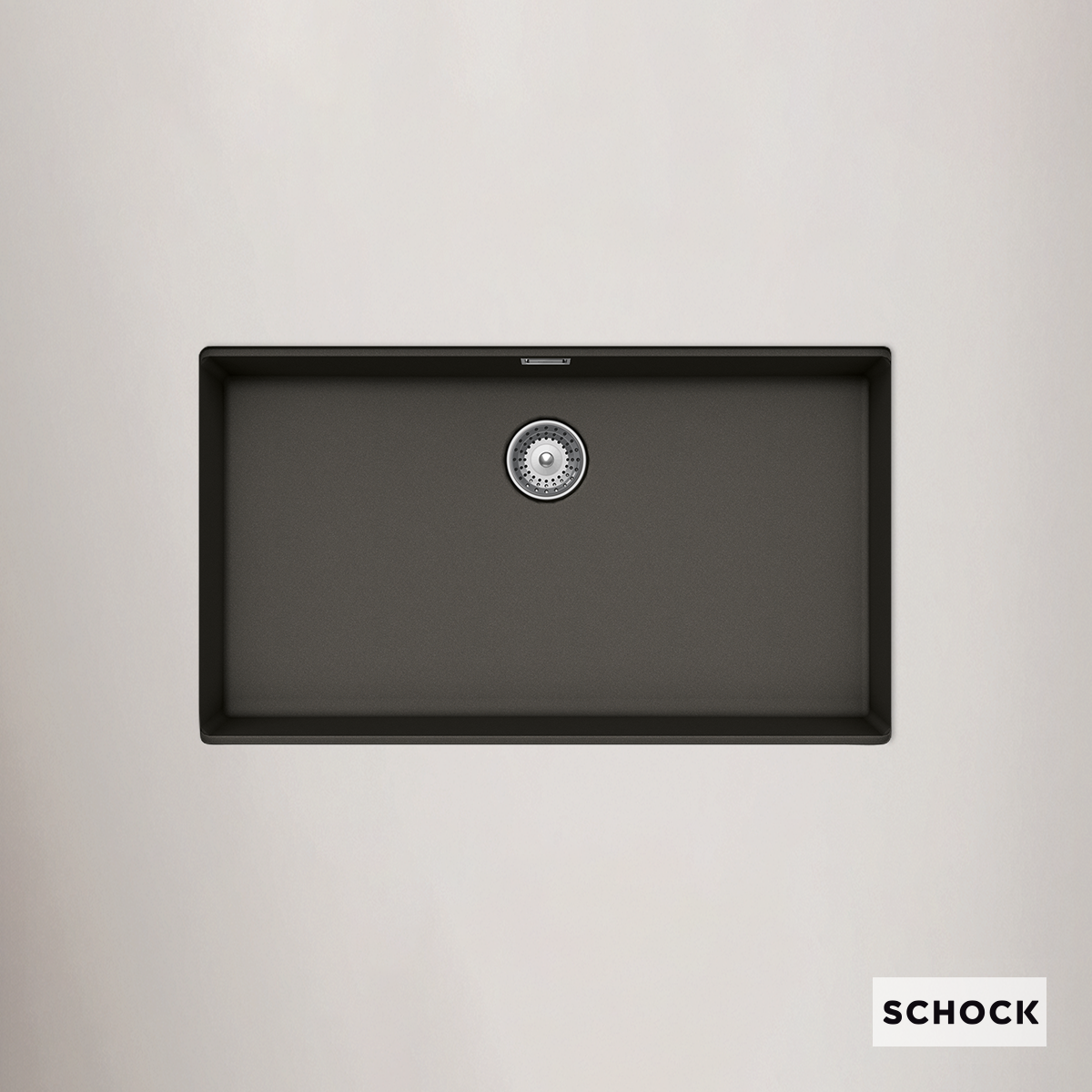 Νεροχύτης Κουζίνας Γρανίτη Manhattan Υποκαθήμενος 75x45,6 Schock Cristalite Asphalt Granite