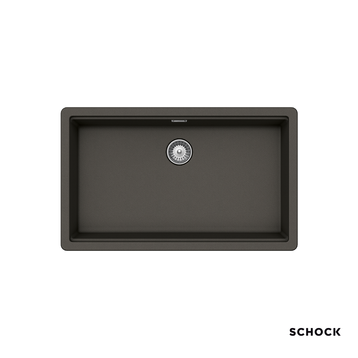 Νεροχύτης Κουζίνας Γρανίτη Manhattan Υποκαθήμενος 75x45,6 Schock Cristalite Asphalt Granite