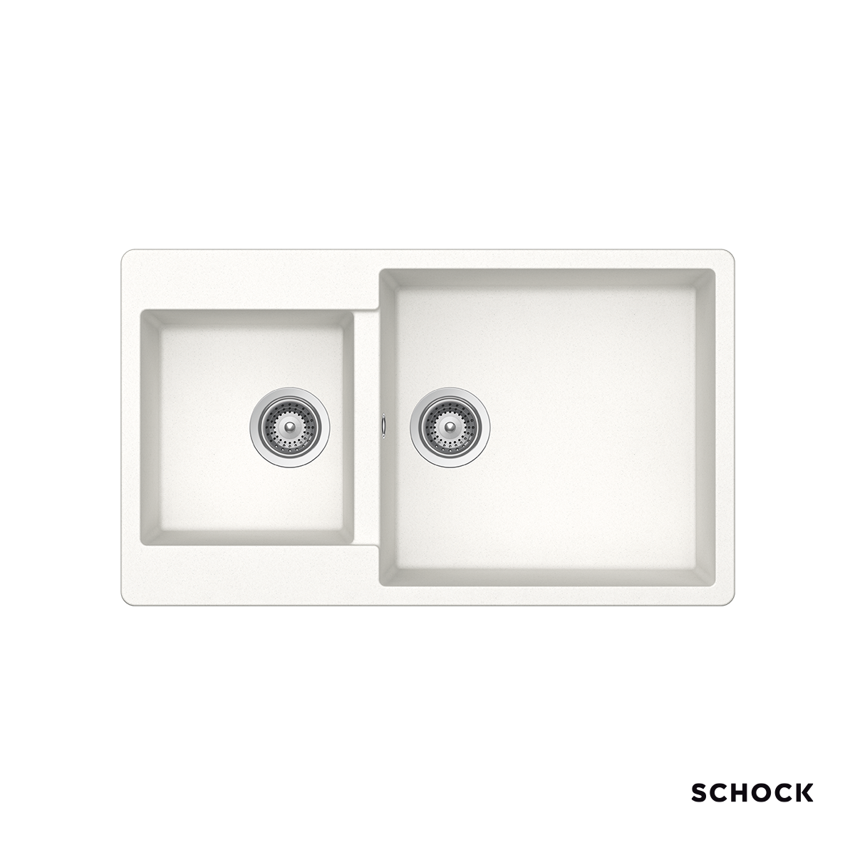 Νεροχύτης Κουζίνας Γρανίτη Element 86x50 Schock Cristalite SuperWhite Granite