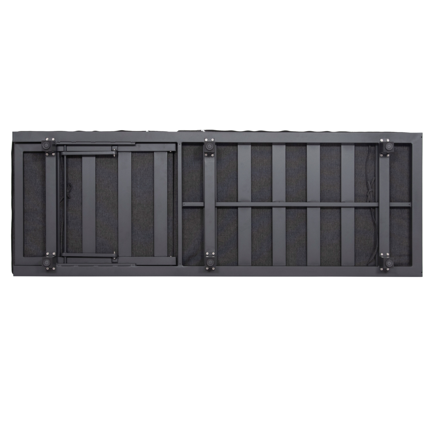 ΕΠΑΓΓΕΛΜ. ΞΑΠΛΩΣΤΡΑ JESSIE HM10714.03 ΣΚΟΥΡΟ ΓΚΡΙ ΑΛΟΥΜ.& ΜΑΞΙΛΑΡΙ 200x71x79Υεκ