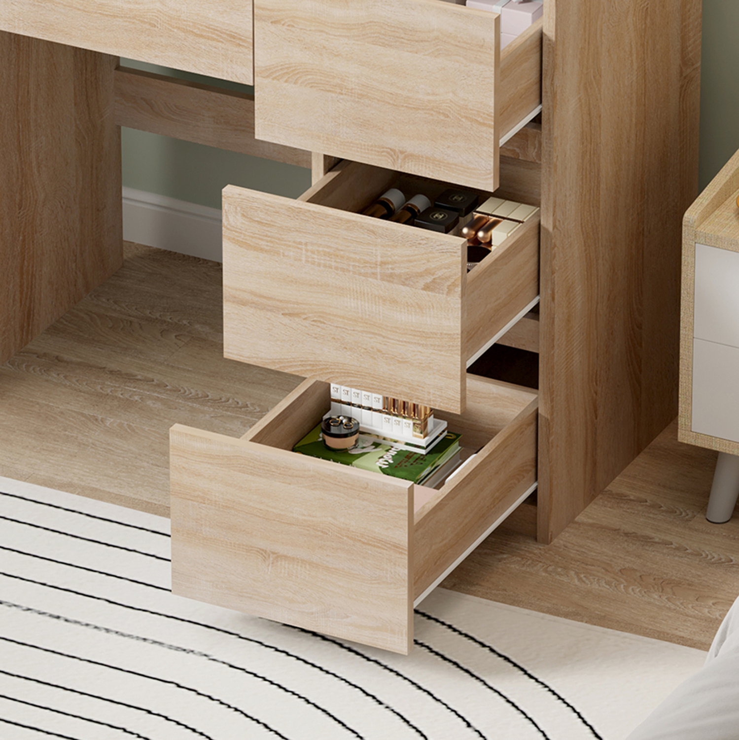 ΤΟΥΑΛΕΤΑ ΜΕ ΦΩΤΙΣΜΟ LED & ΣΥΡΤΑΡΙΑ KEITLIN HM2499.01 ΜΕΛΑΜΙΝΗ ΣΕ SONAMA 80x40x140Υεκ