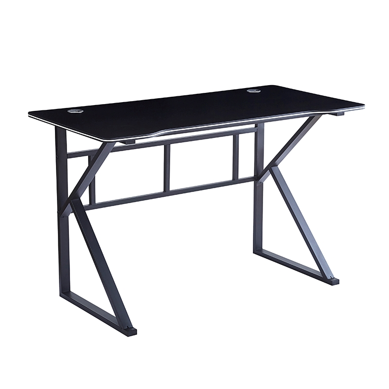 ΓΡΑΦΕΙΟ 120X60X75εκ.ΜΑΥΡΟ MDF/ΜΑΥΡΟ ΜΕΤΑΛΛΙΚΟ