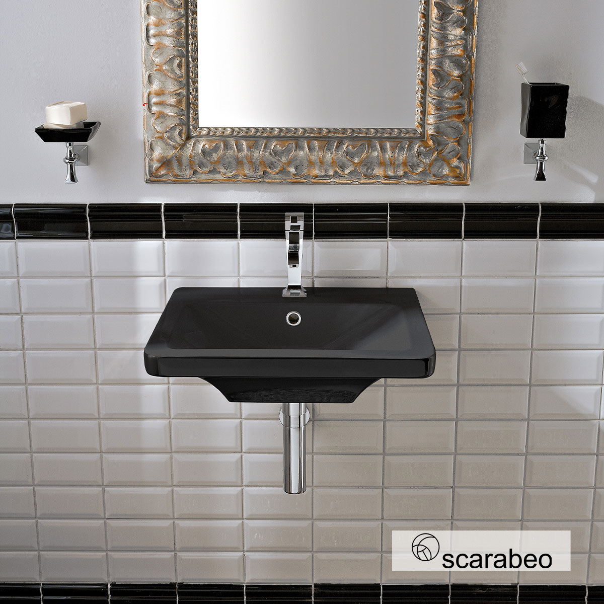 ΝΙΠΤΗΡΑΣ BUTTERFLY 50,5x47 (1 οπή) SCARABEO LAVA (ANTRACITE)