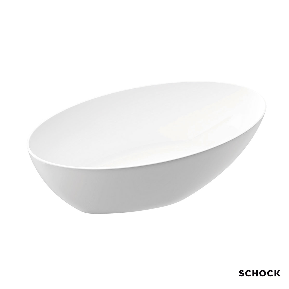 Μπανιέρα Ελεύθερης Τοποθέτησης CLIFF Freestanding 170x85, SCHOCK White Matt