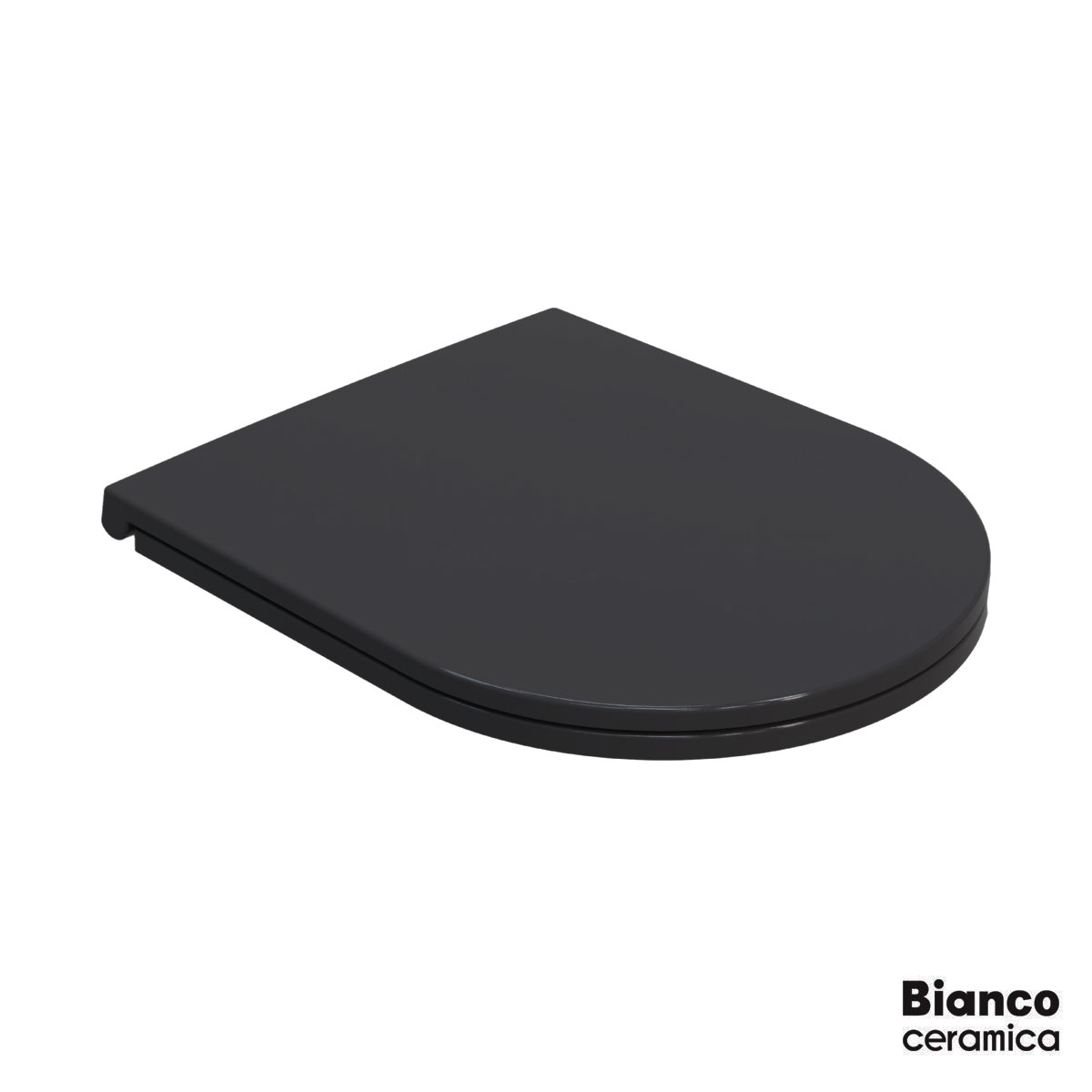 Κάλυμμα Λεκάνης LENTA Slim soft close Bianco Ceramica Black Matt