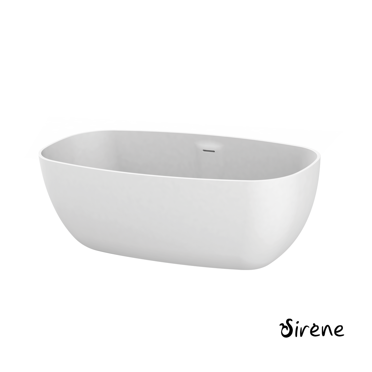 Μπανιέρα Solid Surface Ελεύθερης Τοποθέτησης U2 Freestanding 165x85, Sirene White Matt
