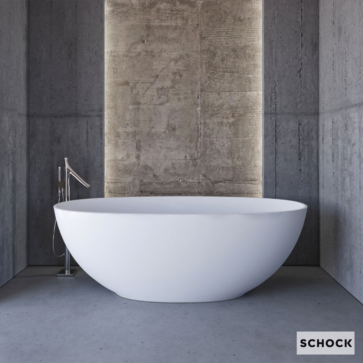 Μπανιέρα Ελεύθερης Τοποθέτησης VISTA Freestanding 160x70, SCHOCK White Matt