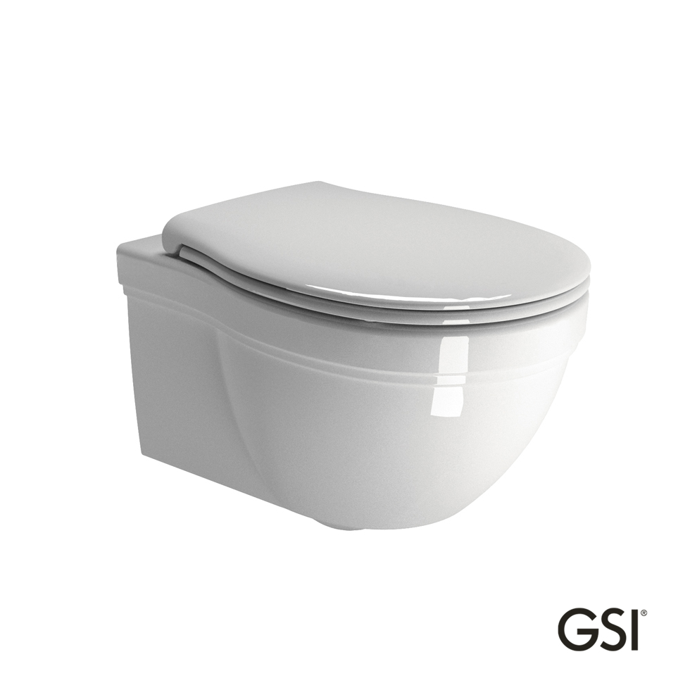 Λεκάνη Κρεμαστή CLASSIC/55 με κάλυμμα Soft Close MS87C White, GSI White