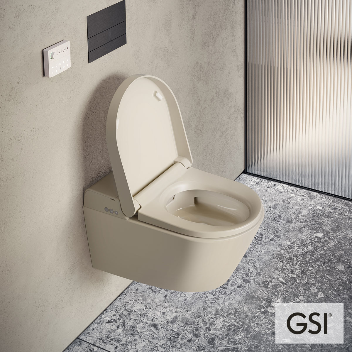 Λεκάνη Κρεμαστή PURA/59 Swirlflush με σύστημα ηλεκτρονικού μπιντέ, Creta GSI Ιταλίας